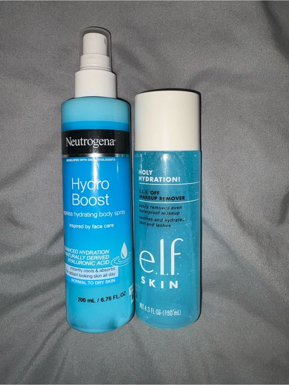 Neutrogena Hydro Boost Hydrating Body Spray/ Holy Hydration E.L.F off makeup Rem